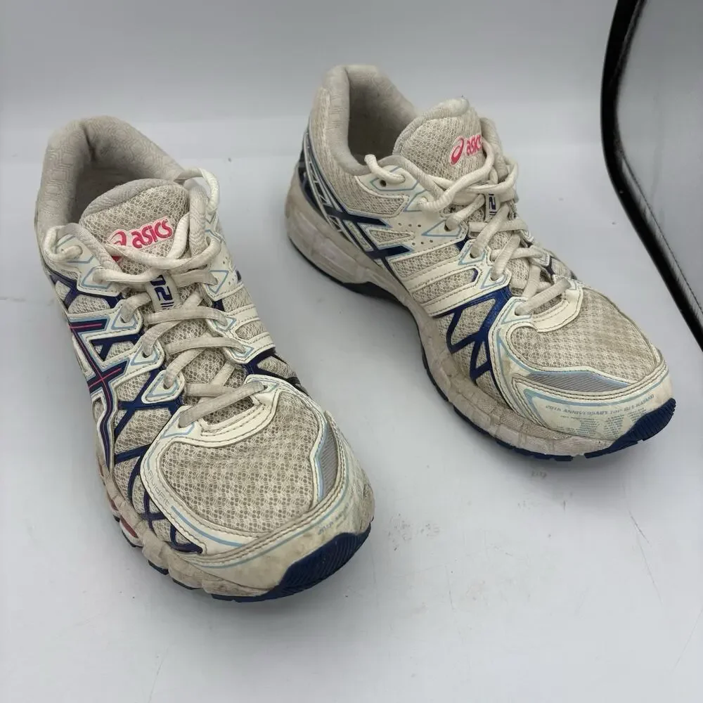 Asics Sneakers Mens Size 6.5 Sportstyle Gel-Kayano 20 Creme Deep Marine Running‎